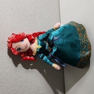 Disney Parks Jasmine Merida Princess 16 Inch Doll Flip Plush Tops Turvy Brave